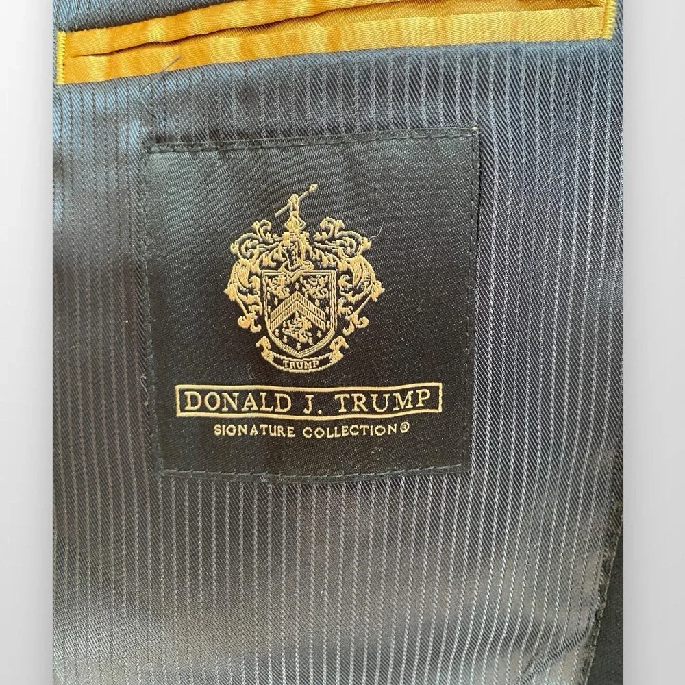 Donald Trump Signature Collection Suit Jacket Mens 42L Blue‎ Wool Blazer